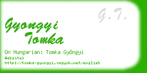 gyongyi tomka business card